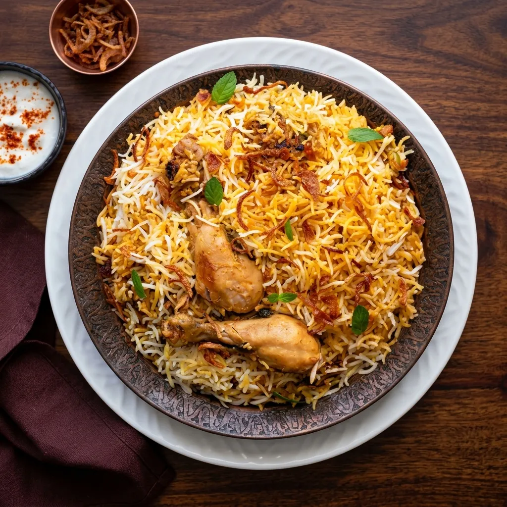 Chicken Biryani with herbs and spices at Indian Craft in Edgemont, Edmonton, AB